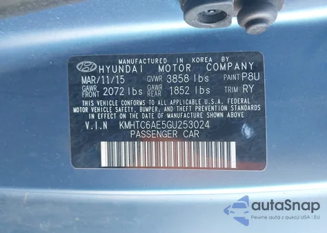 2016 Hyundai Veloster Turbo Rally Edition z USA, uszkodzony, nr VIN KMHTC6AE5GU253024